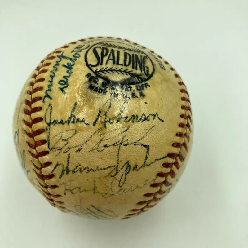 Jackie Robinson Roy Campanella 1950 All Star Game Team Signed Baseball JSA COA