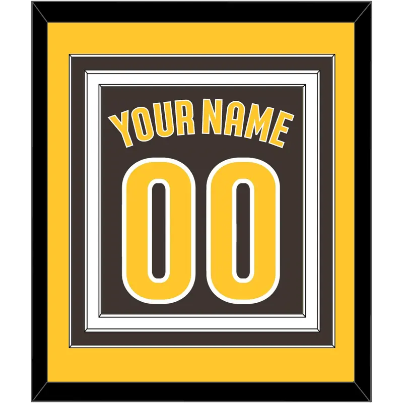 San Diego Name & Number - Alternate Brown - Triple Mat 3