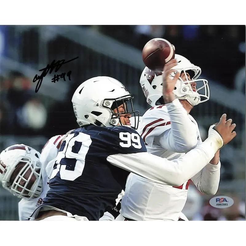 Yetur Gross-Matos signed 8x10 photo PSA/DNA Carolina Panthers Autographed