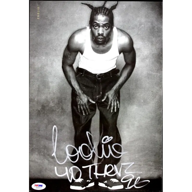 Coolio Authentic Signed 9.5X13.5 Magazine Page Photo PSA/DNA #J00012