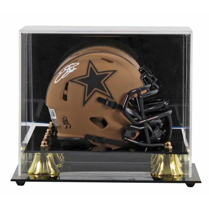 Cowboys Emmitt Smith Signed STS II Speed Mini Helmet W/ Case BAS Witnessed