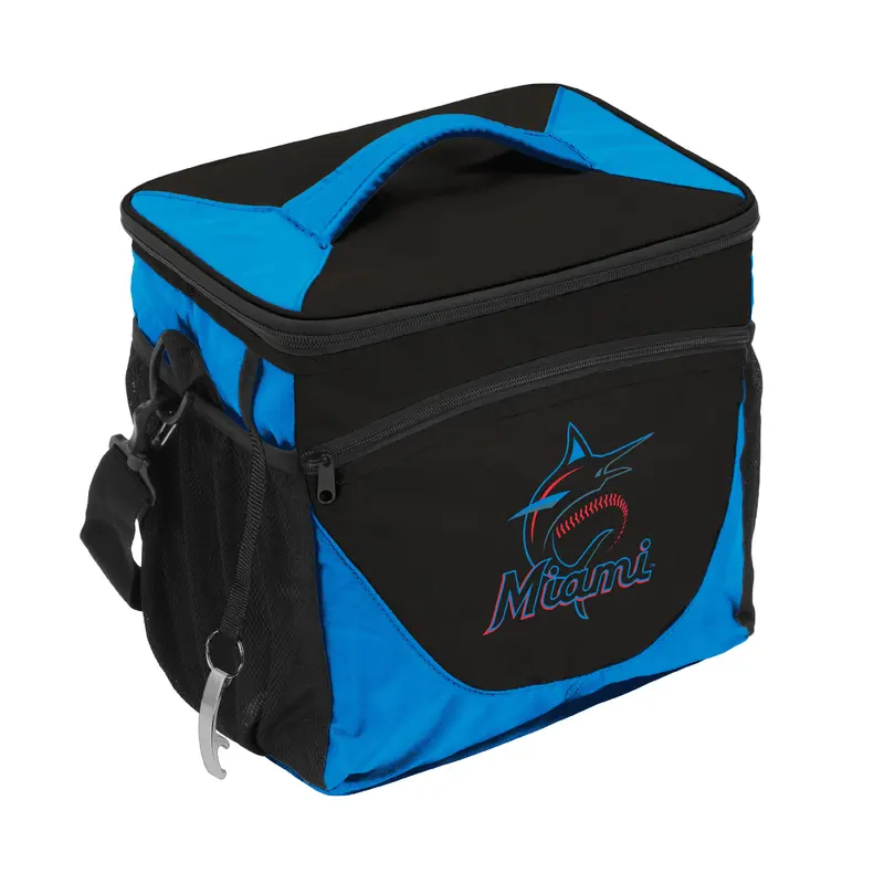 Miami Marlins Secondary Logo 24 Can Cooler