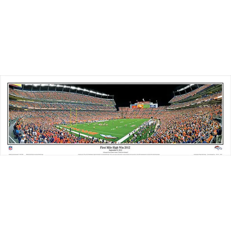 Denver Broncos "First Mile High Win 2012" Panoramic Poster Print - Everlasting