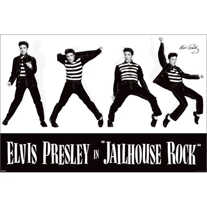 Elvis Presley "Jailhouse Rock" Classic Rock and Roll Music Poster - Pyramid America