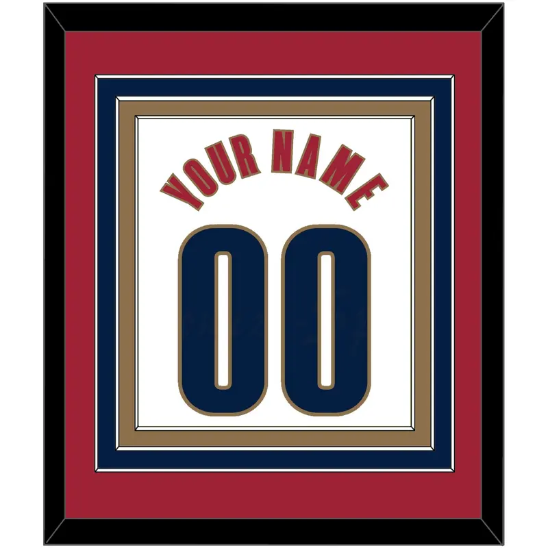 Cleveland Name & Number - Home White (2003-2010) - Triple Mat 4