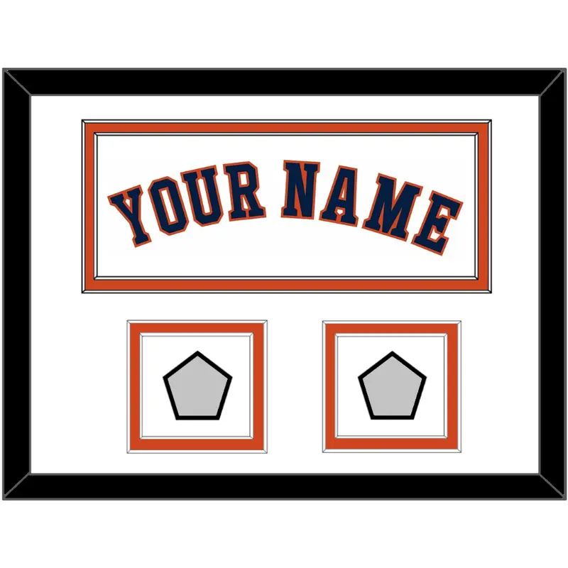 Houston Name & 2 World Series Jersey Patches - Home White - Double Mat 3