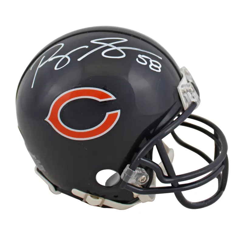 Bears Roquan Smith Authentic Signed Rep Mini Helmet Autographed BAS Witnessed