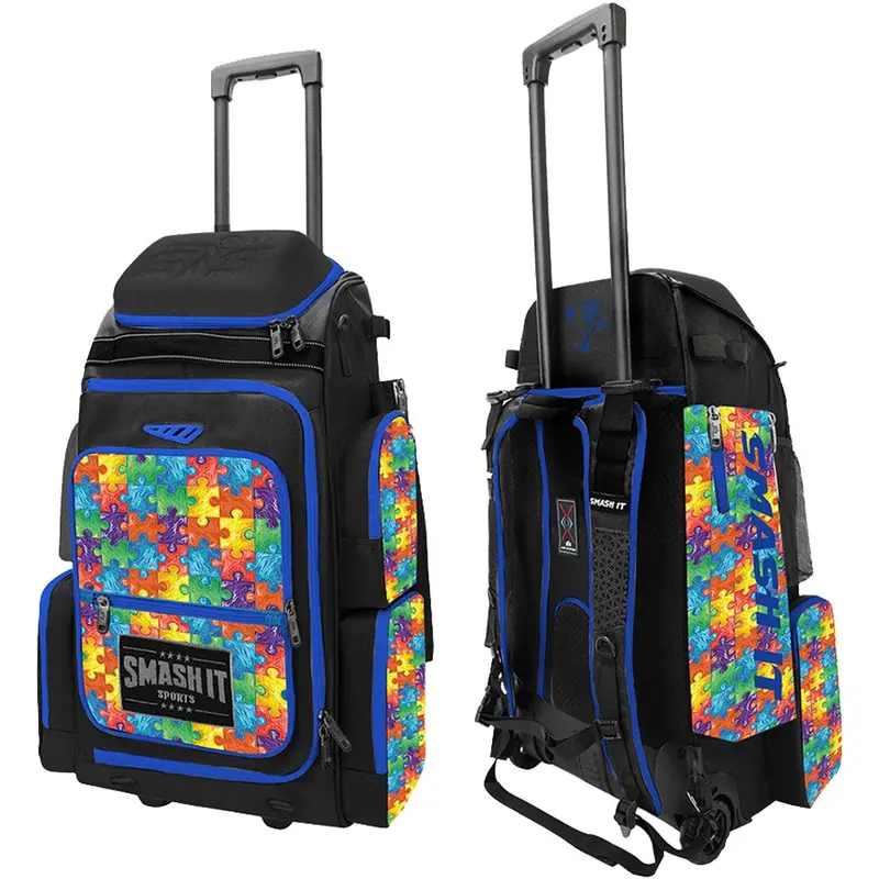 2025 Smash Ops Lil Guerrilla Hybrid Roller/Bat Pack Bag - Autism Awareness
