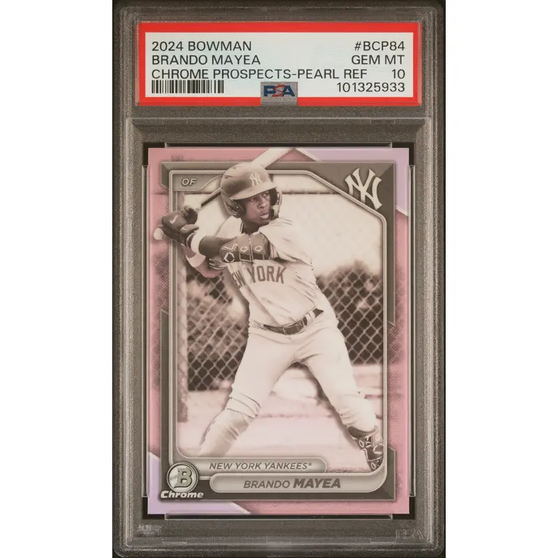 Brando Mayea 2024 Bowman Chrome Pearl Refractor PSA 10 Gem Mint