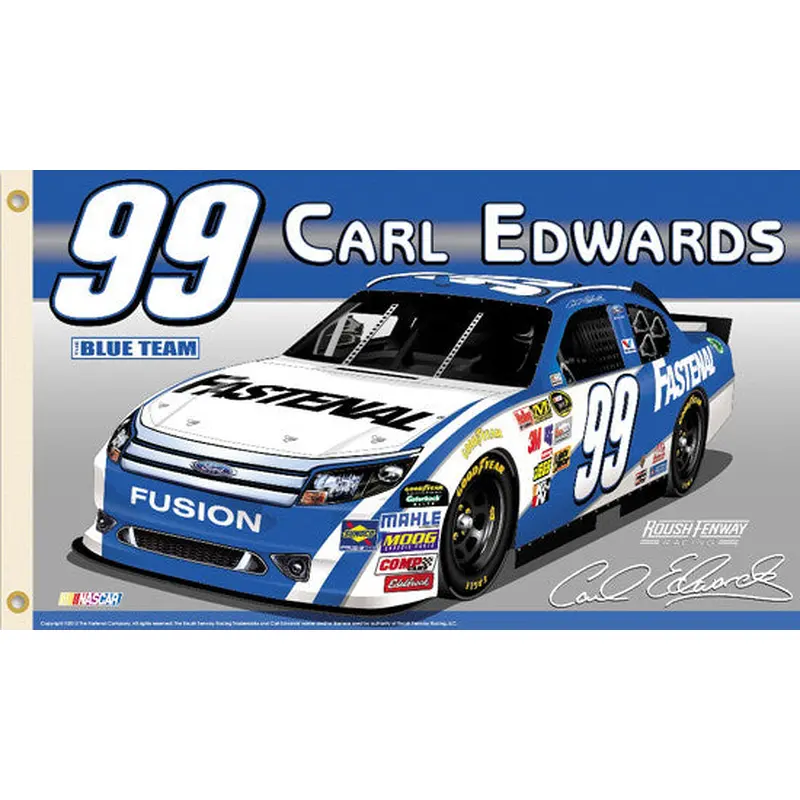 Carl Edwards "Blue Team 99" 3'x5' Flag (2012) - BSI Inc.