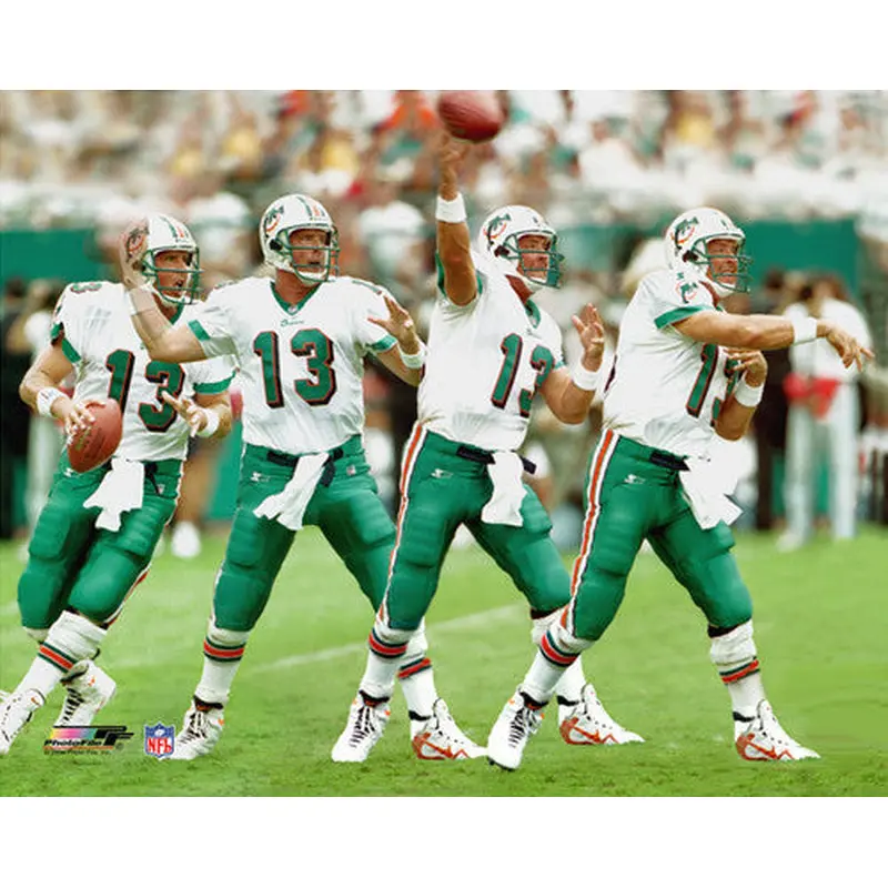 Dan Marino "Cannon" Miami Dolphins Multi-Exposure Action Poster - Photofile Inc.