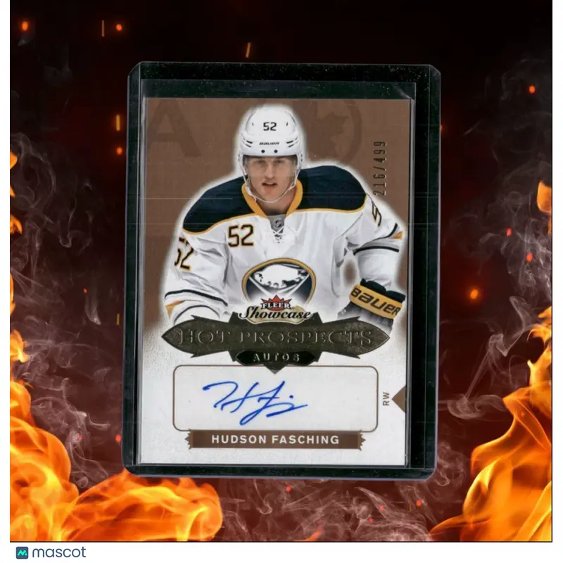 2016-17 Fleer Showcase Hudson Fasching Hot Prospects Rookie Auto 216/499 #152