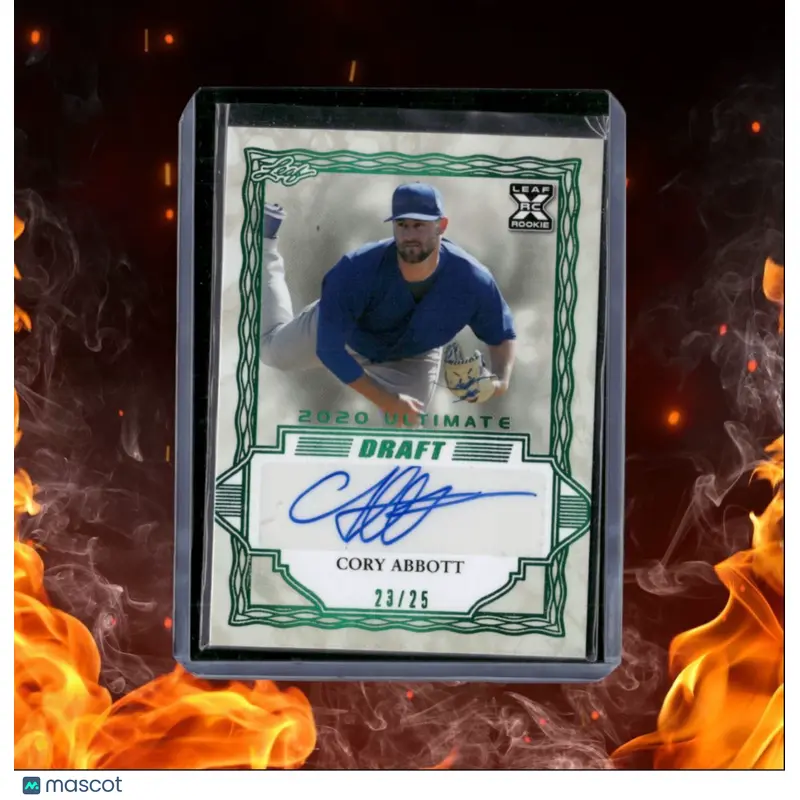 2020 Leaf Ultimate Cory Abbott Draft Green Rookie Auto 23/25 #BA-CA1