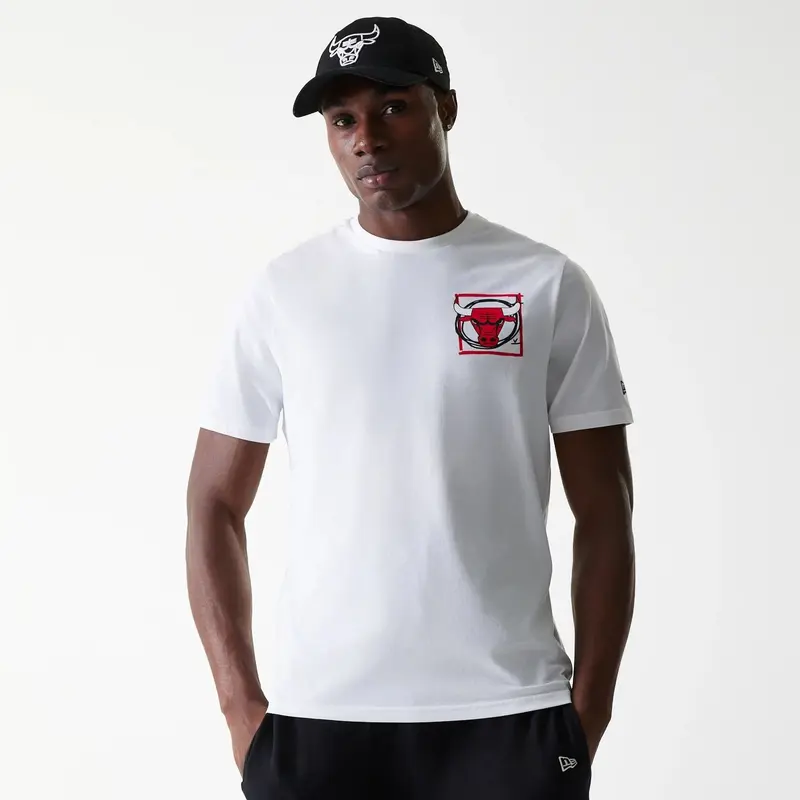 Chicago Bulls NBA Photographic Print White T-Shirt