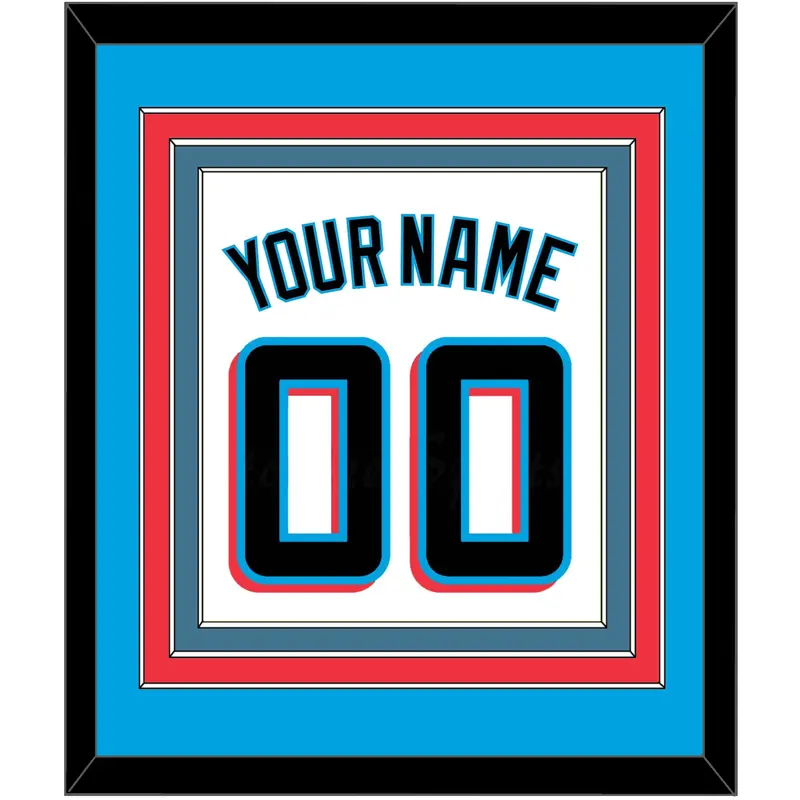 Miami Name & Number - Home White - Triple Mat 2