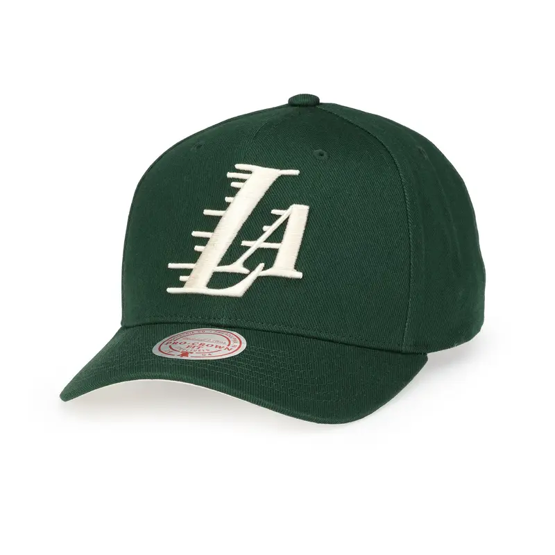 Mitchell & Ness - Green/Cream Pro Crown Snapback - Los Angeles Lakers - Green