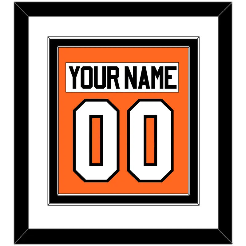 Philadelphia Nameplate & Number (Back) Combined - Home Orange (2010-2017) - Double Mat 1