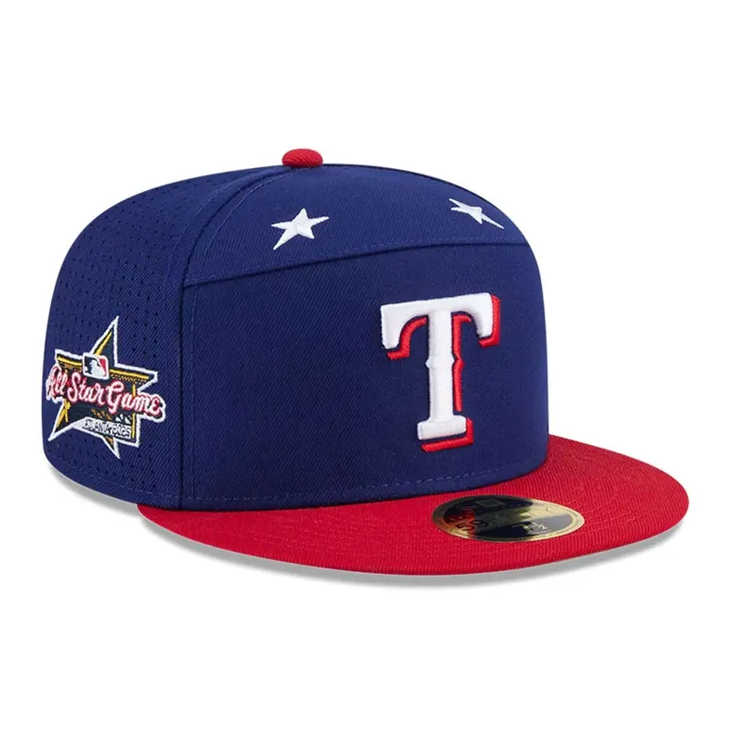 Texas Rangers MLB 2025 All Star Game Dark Blue Split Panel 59FIFTY Fitted Cap