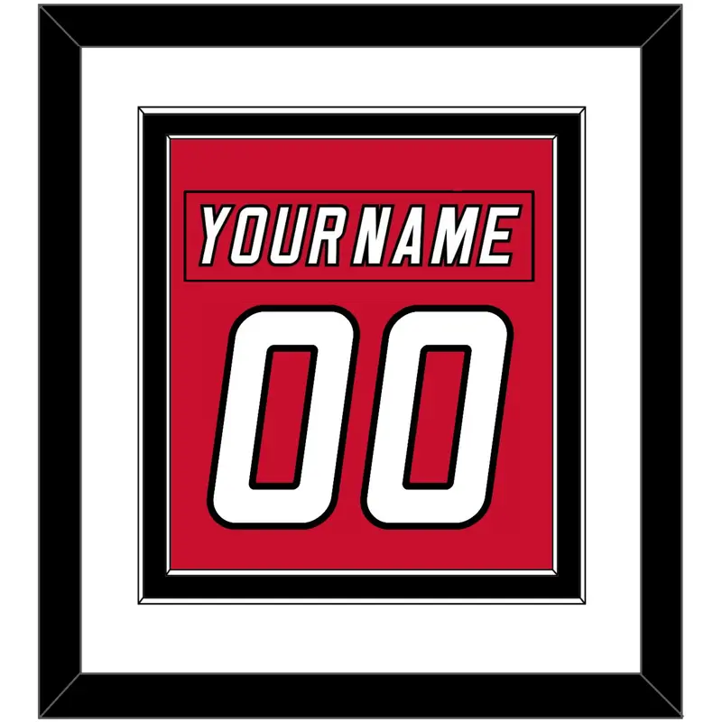 Carolina Nameplate & Number (Back) Combined - Red Jersey (2000-2007) - Double Mat 1
