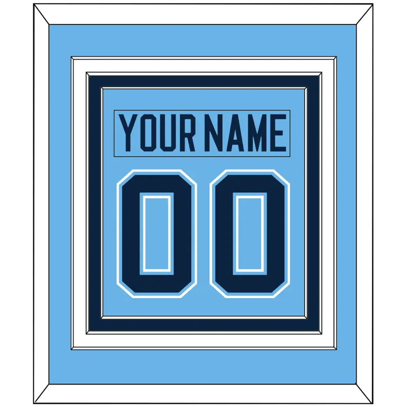 Maine Nameplate & Number (Back) Combined - Alternate Light Blue (2007-2008) - Triple Mat 2