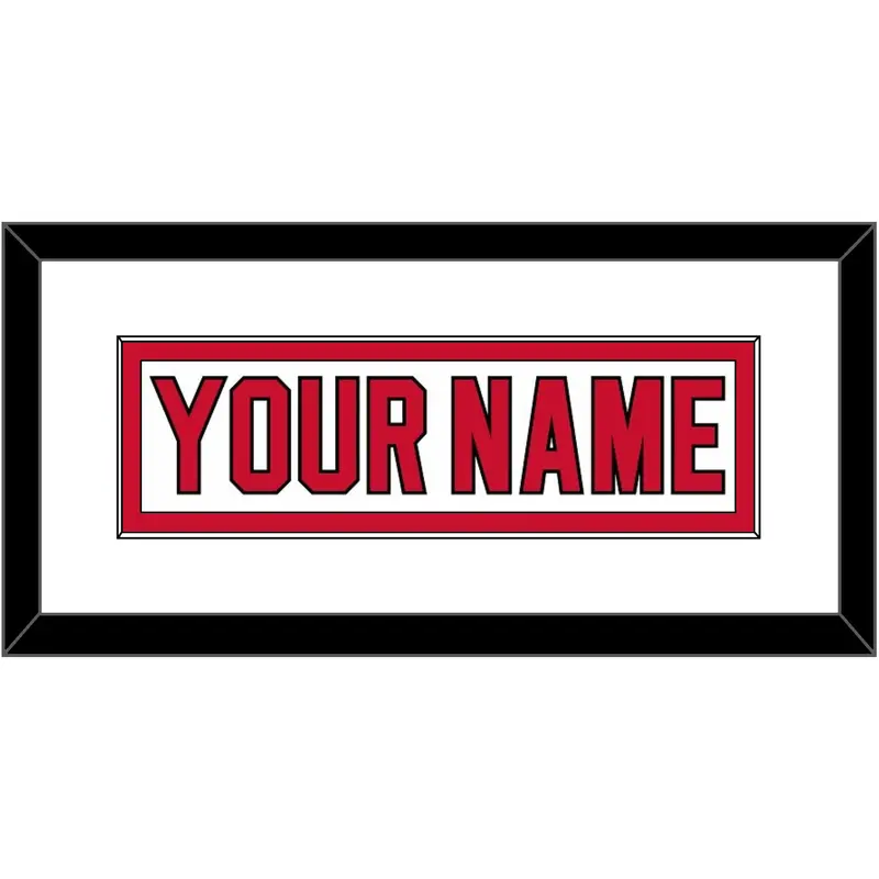 New Jersey Nameplate - Road White - Single Mat 2