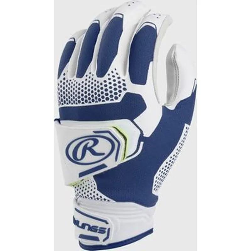 New Rawlings Workhorse Pro Softball Batting Gloves Navy / White Small