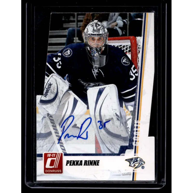 2010-11 Donruss - Die-Cut Autographs - Pekka Rinne #162 /25