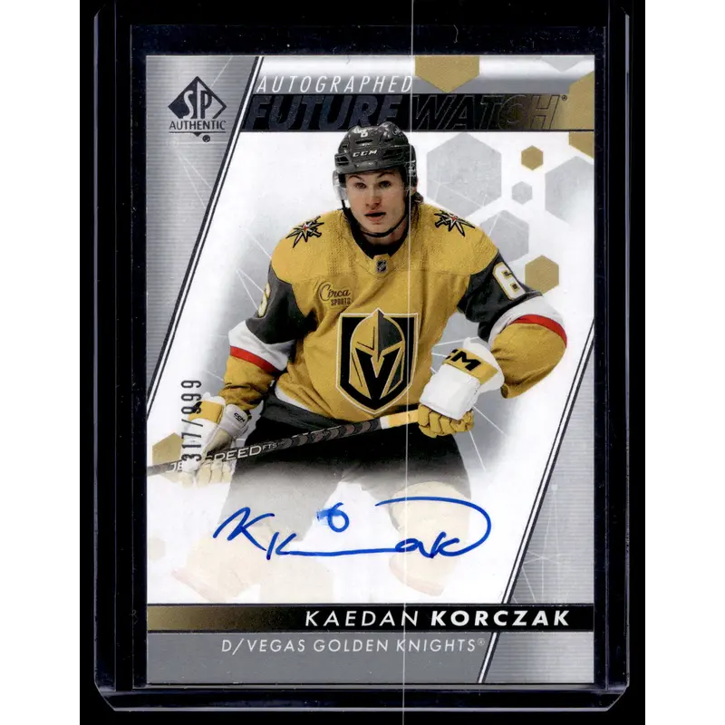 2022-23 Upper Deck SP Authentic - Autographed Future Watch - Kaedan Korczak #122 /999 RC