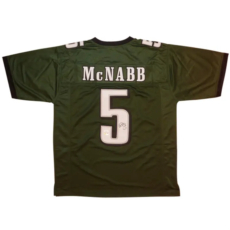 Donovan McNabb Autographed Philadelphia (Green #5) Custom Jersey - JSA