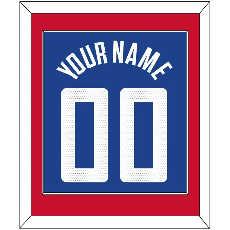 Los Angeles Name & Number - Blue Icon (2017-2024) - Single Mat 2