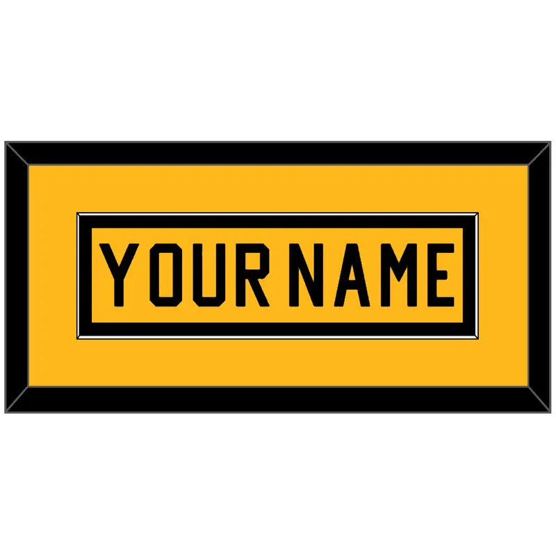 Pittsburgh Nameplate - Alternate Gold (1981-1983) - Single Mat 2