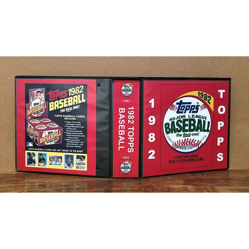1982 Topps Baseball Cards Custom Made Album Binder 3 Sizes - 3596