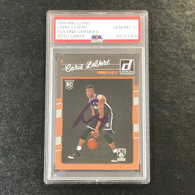 2016-17 Panini Donruss #167 Caris Levert Signed Card AUTO 10 PSA Slabbed RC Nets
