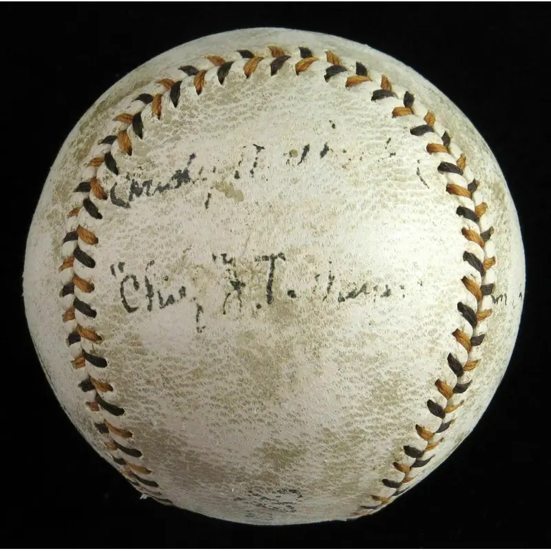Christy Mathewson Signed 1914 National League Game Used Baseball With JSA COA