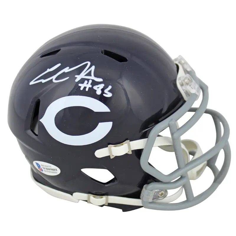 Bears Cole Kmet Authentic Signed 60's Throwback Logo Speed Mini Helmet BAS
