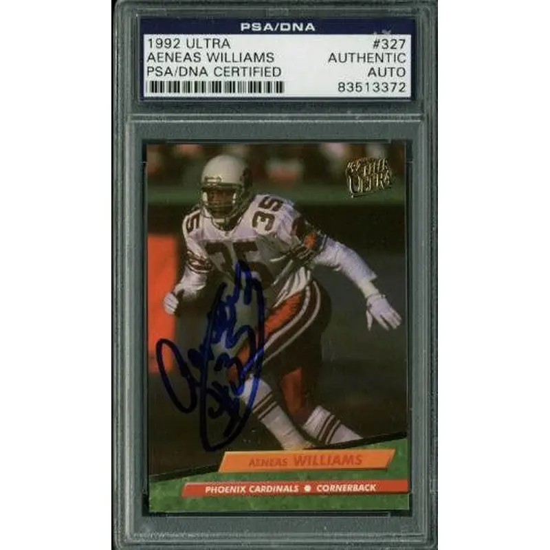 Cardinals Aeneas Williams Authentic Signed Card 1992 Ultra #327 PSA/DNA Slabbed