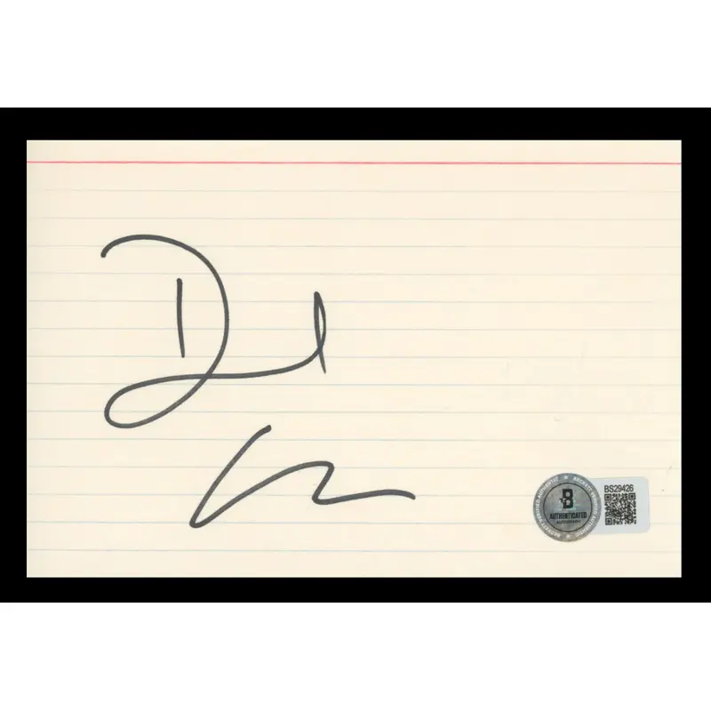 David Caruso CSI Miami Authentic Signed 4x6 Index Card BAS #BS29426
