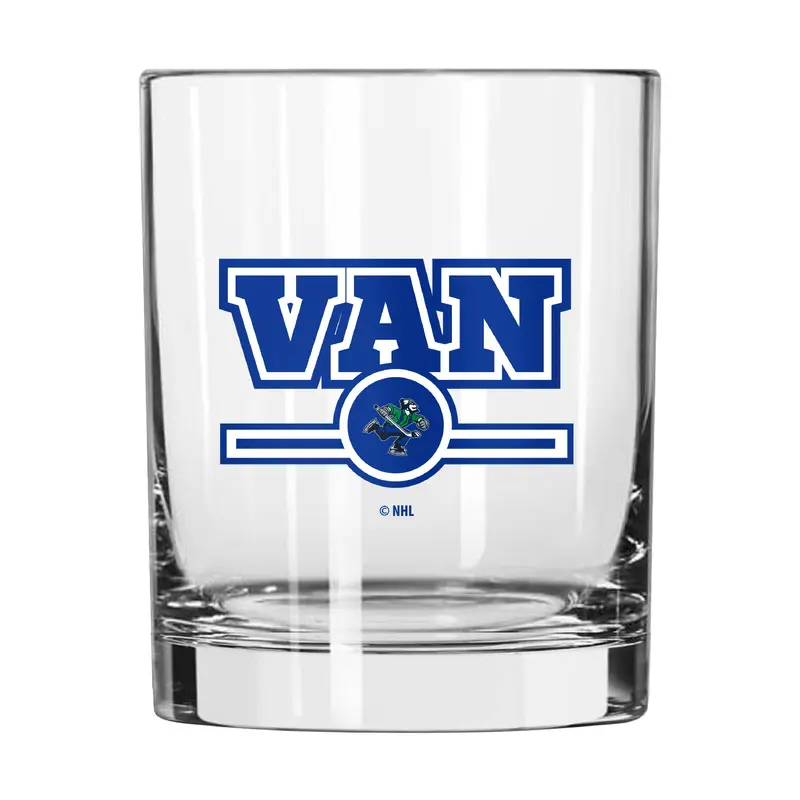 Vancouver Canucks 14oz Letterman Rocks Glass