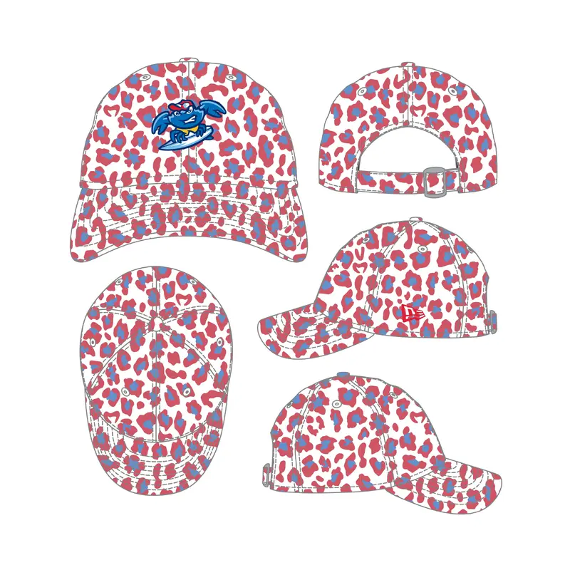 Jersey Shore BlueClaws New Era 9TWENTY Leopard Print Adjustable Cap