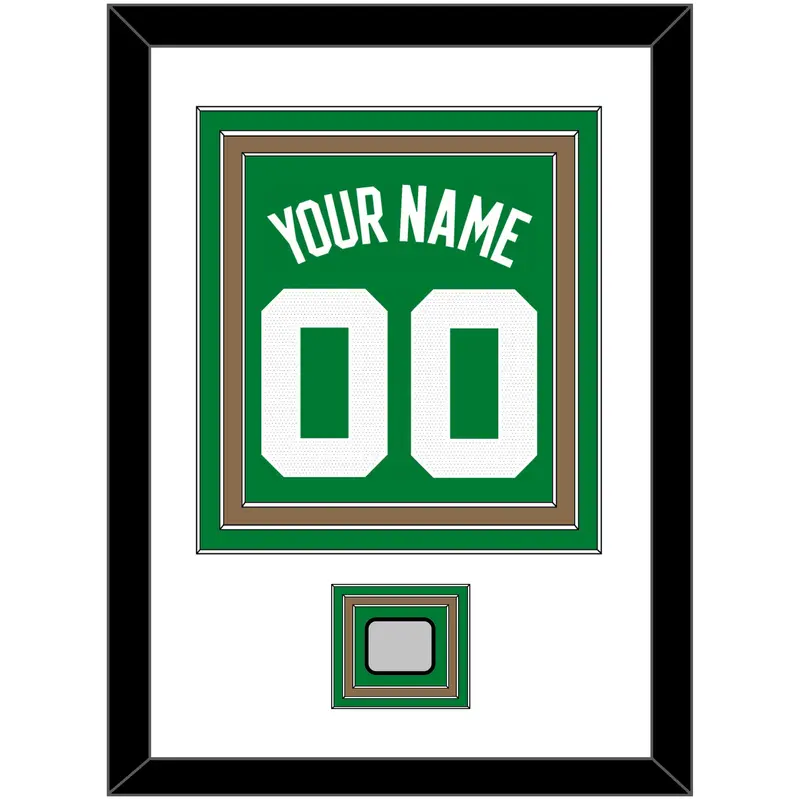 Boston Name & Number With Finals Patch - Green Icon - Triple Mat 1