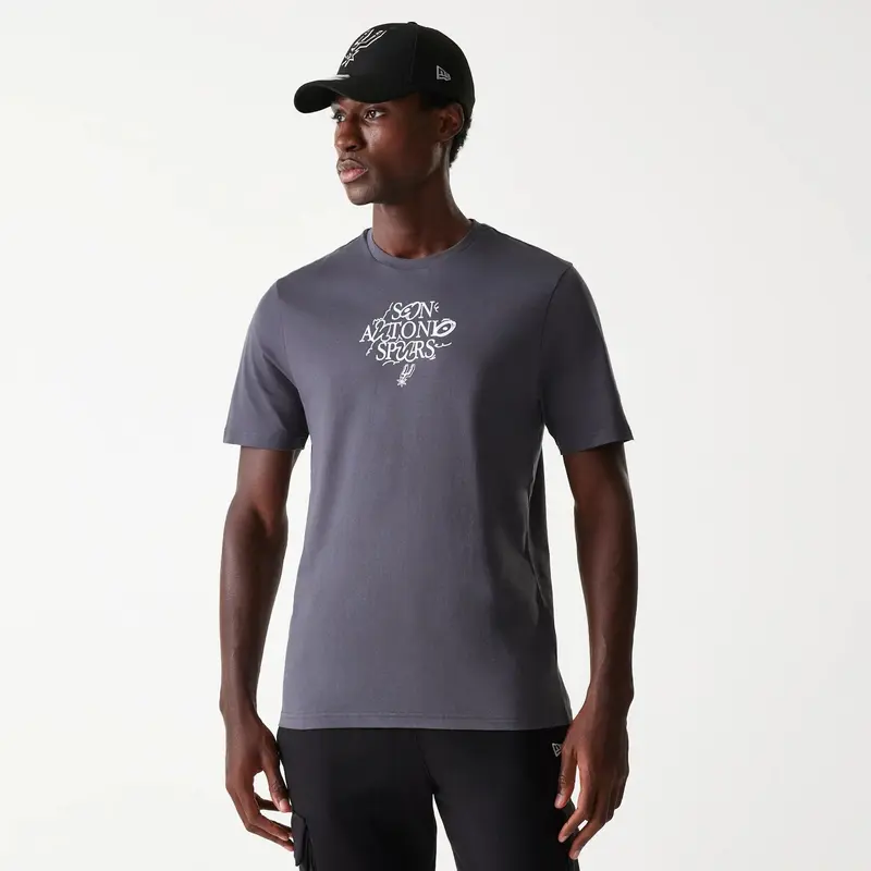 San Antonio Spurs NBA Court Graphic Dark Grey T-Shirt