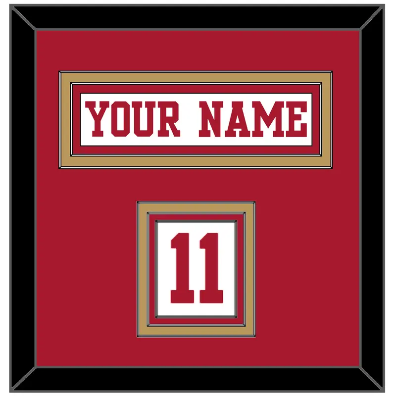 San Francisco Nameplate & Number (Shoulder) - Road White - Triple Mat 2