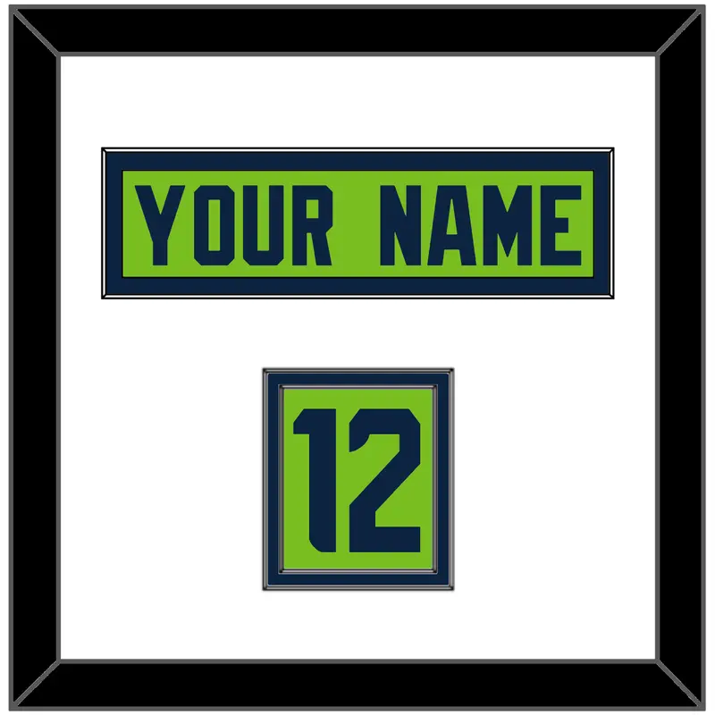 Seattle Nameplate & Number (Shoulder) - Alternate Green - Double Mat 1