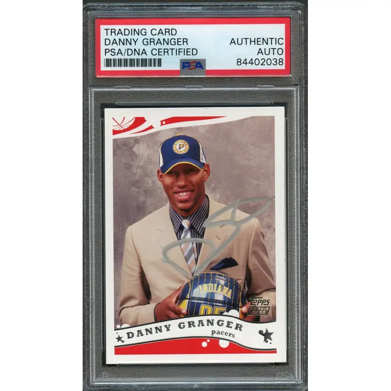 2005-06 Topps #237 Danny Granger Signed Rookie Card AUTO PSA Slabbed RC Pacers