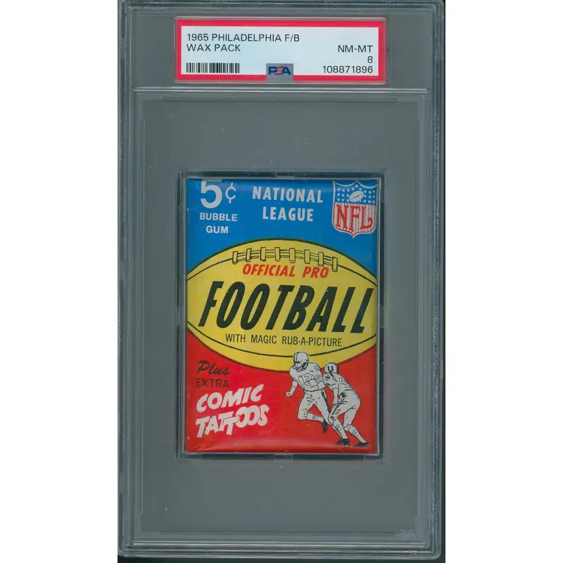 1965 Philadelphia Football Unopened Wax Pack PSA 8 *1896