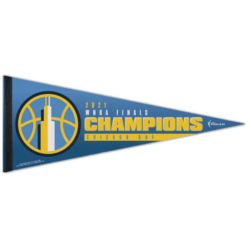 Chicago Sky 2021 WNBA Champions Official Premium Felt Commemorative Pennant - Wincraft
