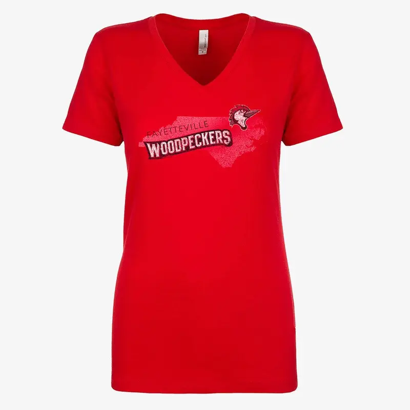 Fayetteville Woodpeckers Soft As Grapes Women's V-Neck Ideal T-shirt
