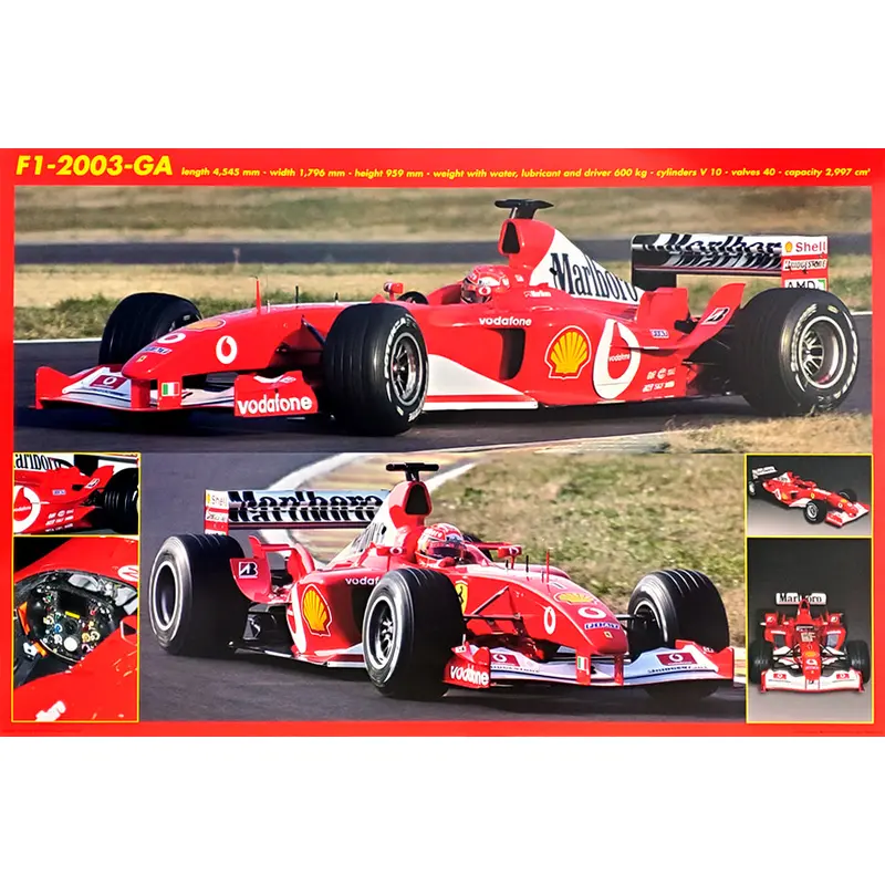 Ferrari F1-2003-GA Official Race Car Poster - Nuova Arti Grafiche (Italy)