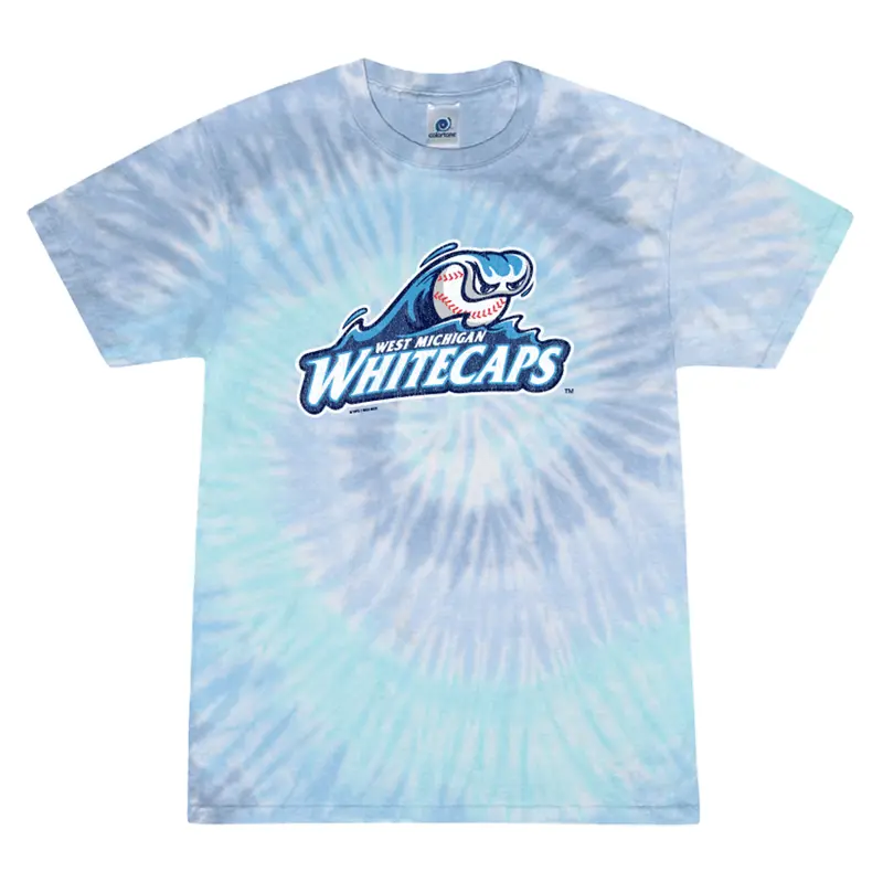 West Michigan Whitecaps Primary Distressed Logo Tie-Dye Tee