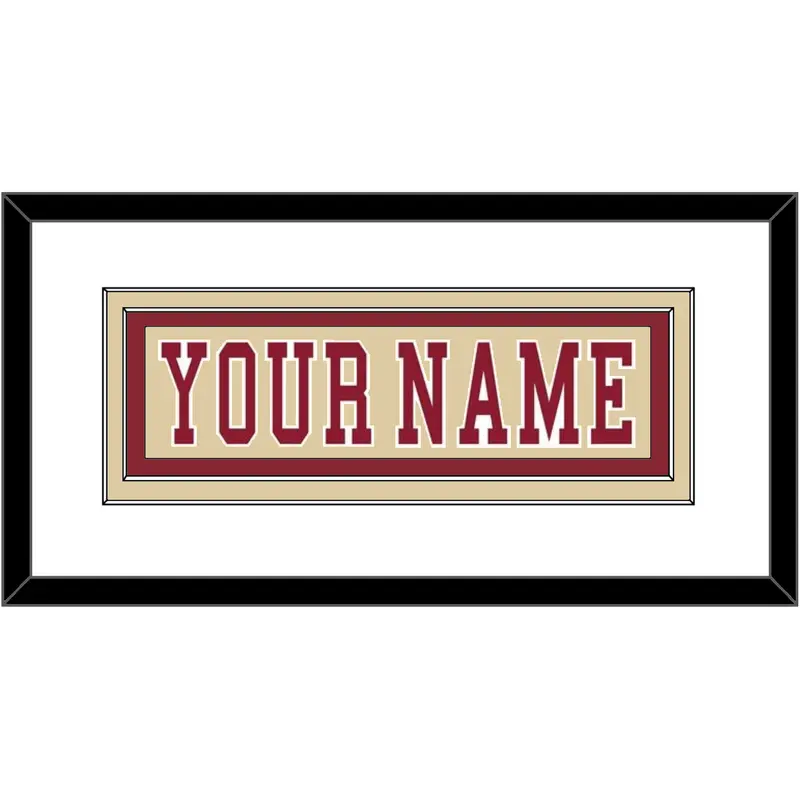 Boston College Hockey Nameplate - Alternate Gold - Double Mat 1